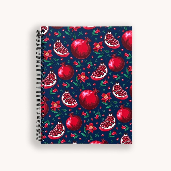 Notebook Notepad Set - Pink Floral Blue Bee Spiral Pomegranate | Simpliday Paper - Picture 2 of 10